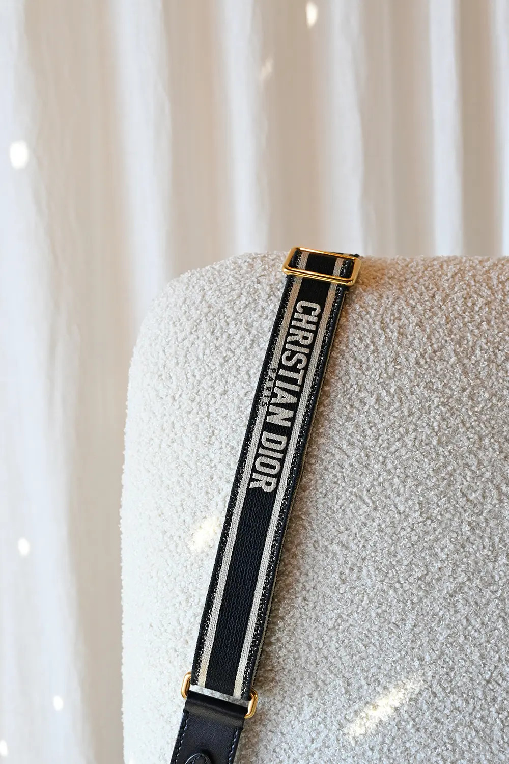 Dior Guitar Strap Embroidery | black