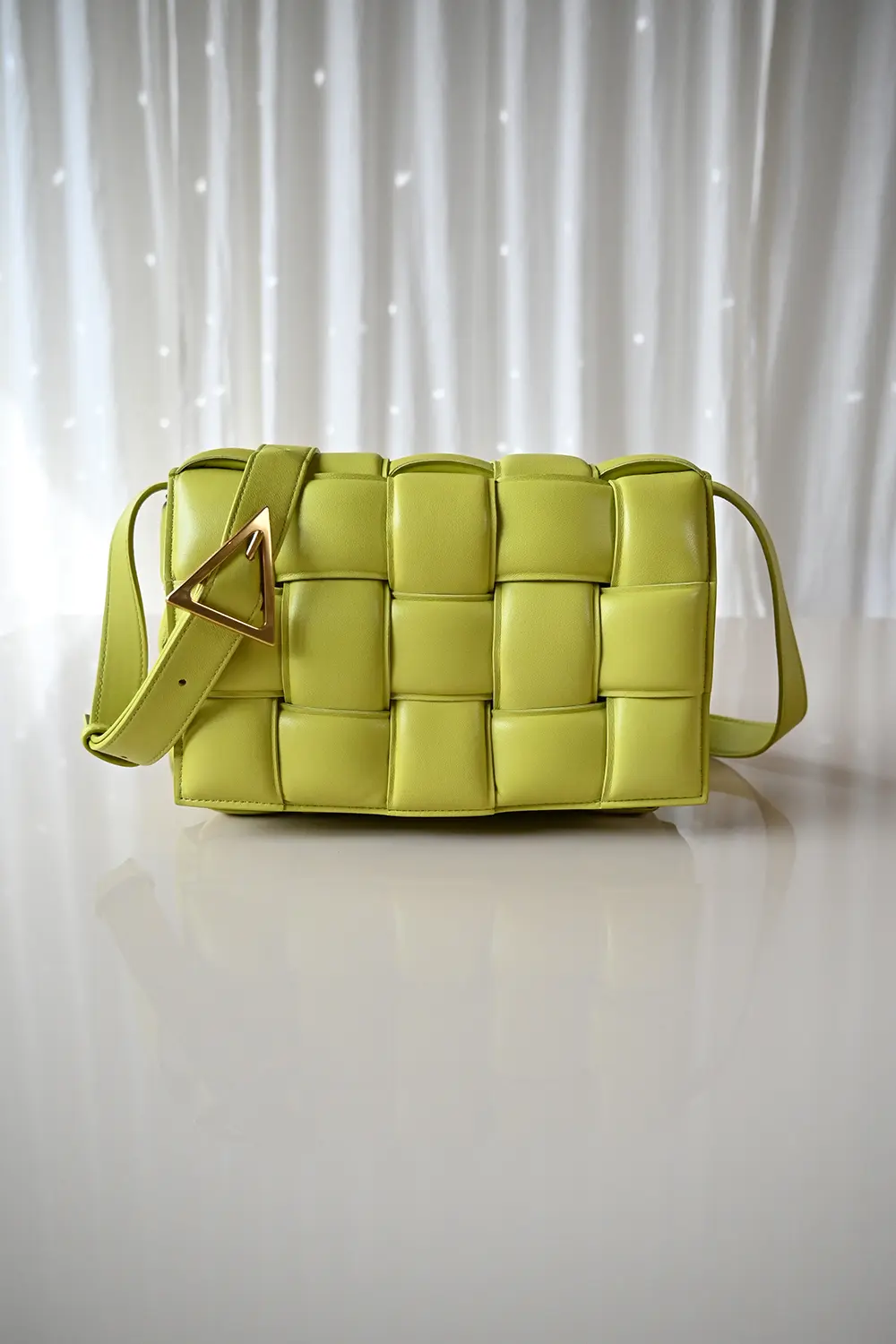 Bottega Veneta Padded Cassette | acid kiwi